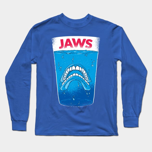 Jaws Dentures Graphic Tee Long Sleeve T-Shirt by vexeltees